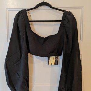 Naked Wardrobe - Scooped Crop Top - Women's S